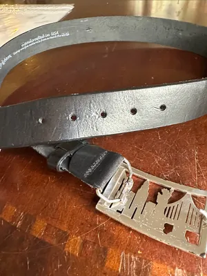 Brighton Black Leather Belt with Silver NYC Skyline Buckle and Rhinestones thumbnail 5