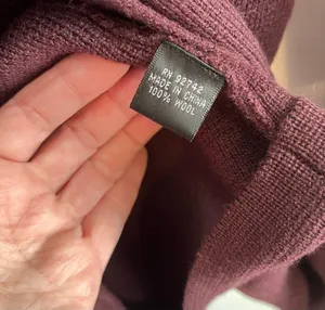 Juliana Collezione 100% Wool Burgundy Top Coat thumbnail 7