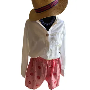 Old Navy Linen Blend White Tunic Cover Up Shirt Small Coastal Beach Resort thumbnail 2