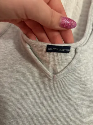 Grey Brandy Melville Tank thumbnail 3