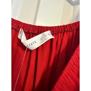 Altar'd State Mini Dress Cottagecore Red Smocked Tiered Long Sleeve‎ Medium NWT thumbnail 8