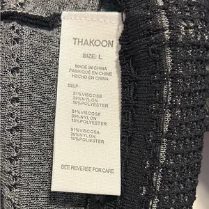 NWT Large Thakoon Black Lace Jacquard Women's Top thumbnail 6