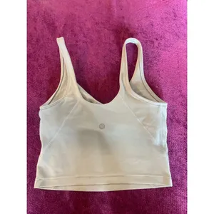 LULULEMON Align Arise Tank in Blue Linen Size 2 Shelf Bra Crop Top thumbnail 4