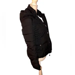 Abercrombie & Fitch Black Hooded Puffer Jacket thumbnail 2