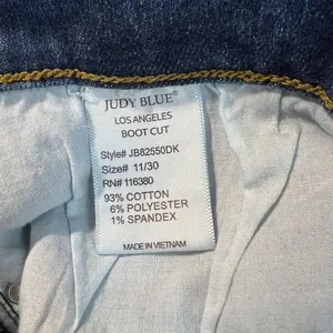 Judy Blue Jeans Womens 11/30 Blue Boot Cut Medium Wash Frayed Hem‎ Stretch Denim thumbnail 15
