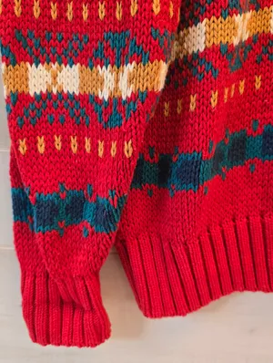 {XL} Vintage GAP Nordic Fair Isle Chunky Knit Sweater Holidays Festive thumbnail 2