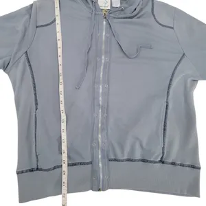 Set Active Y2K Blue Zip‎ Up Hoodie Size Large thumbnail 3