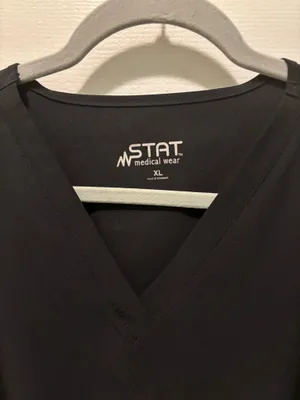 Stat medical wear black scrub top thumbnail 3