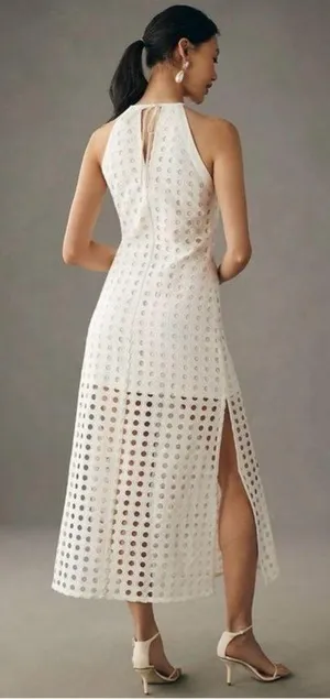 Anthropologie Eyelet Midi Dress thumbnail 2