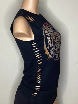 New. Affliction black tee. Small. Retails $58 thumbnail 7