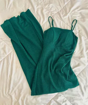 Crystal Doll Emerald sparkly formal maxi dress thumbnail 1