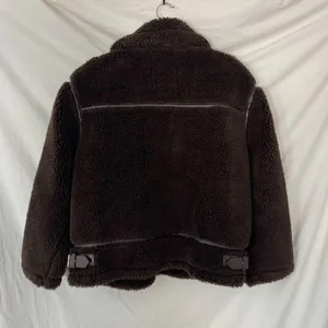 NWT BDG Taylor Piled Fleece Aviator Jacket Brown thumbnail 4
