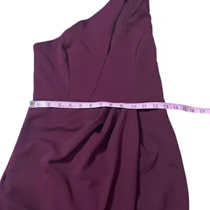 Lulus So Flirty Burgundy One Shoulder Cutout Asymmetrical Dress Size Small NWT thumbnail 6
