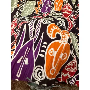 Vintage Rebecca Thomas 90s Rayon Tribal Maxi Skirt Artsy Boho Size Whimsygoth thumbnail 2