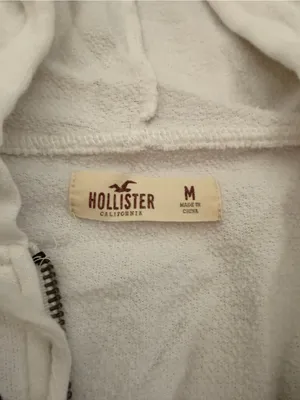 Hollister California White Zip-Up Hoodie thumbnail 3