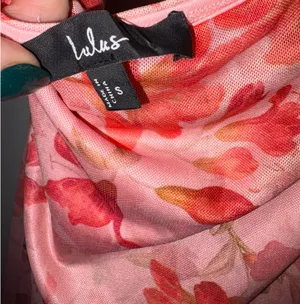 Lulus Pink Floral Dress thumbnail 3