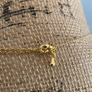 Gold Tone Compass‎ Cardinal Directions Necklace Dainty thumbnail 3