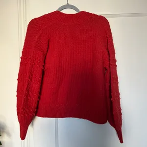 Madewell Bobble Cotton Pom Pom Cardigan Sweater in Kilt Red XSMALL NWT thumbnail 8