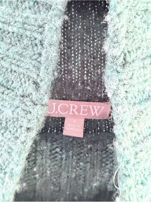 J. Crew Ribbed Turtleneck Donegal Wool Blend Sweater Forest S thumbnail 5