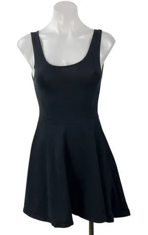 Topshop Women's Black Sleeveless Flowy A-line Skater Fit & Flare Dress Size 4 thumbnail 1