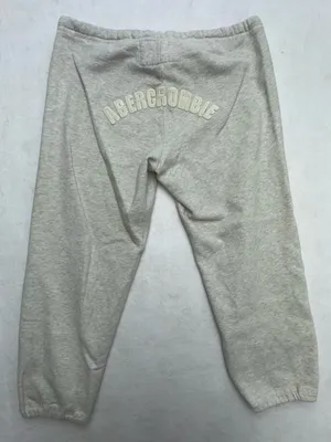 VTG Y2K Abercrombie & Fitch Sweatpants Gray Spellout Back Logo Joggers Large thumbnail 5
