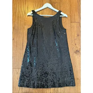 Free People Vintage black sequin scoop back tank dress 6 thumbnail 7