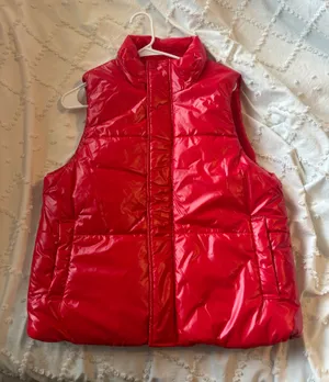 A New Day Red Puffer Vest thumbnail 1