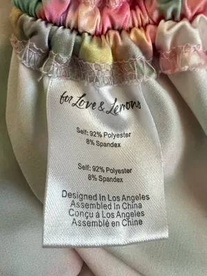 For Love & Lemons Women’s Call Me Tie Dye Silky Ruched Midi Slip Dress Size L thumbnail 9