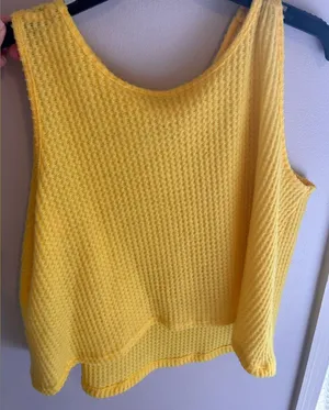 Yellow top size large so soft and cute thumbnail 1