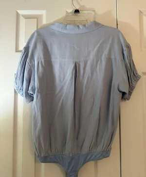 Light Blue Button Body Suit thumbnail 3