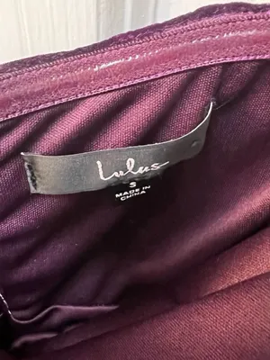Lulus Glamorous Celebrations Dark Purple Velvet Strapless Tulip Dress size small thumbnail 6