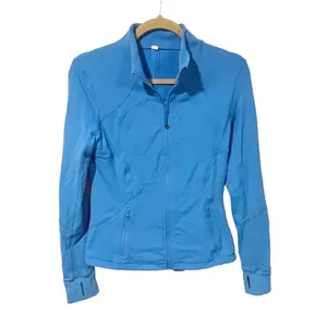 Lululemon Size 6 Athletica Nice Asana Blue Full Zipper Athletic‎ Workout Jacket thumbnail 2