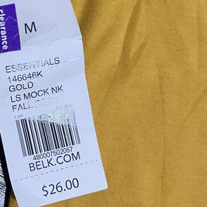 Kim Rogers Perfectly Soft Long Sleeve Mock Neck Shirt SZ Medium Casual Everyday thumbnail 2