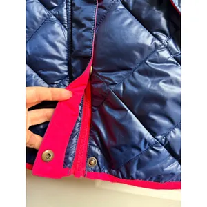 Columbia PFG Navy Blue Quilted Puffer Vest Pink Trim Womens Size Small‎ thumbnail 4