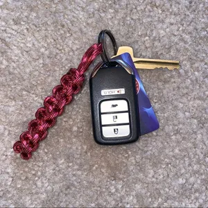 Paracord Keychain Bright Pink NEW Hiking Sporty Handmade USA thumbnail 7