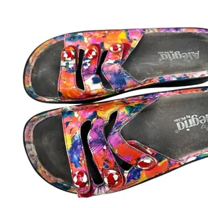 Alegria Fiona Slide Sandals Strap Leather Floral Multicolor Size 38 US 8 - 8.5‎ thumbnail 6