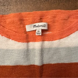 MADEWELL‎ Boxy Sweater Tee in Maggie Stripe thumbnail 5
