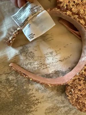 Disney Parks Rose Gold Sparkle Minnie Mouse Ears thumbnail 6