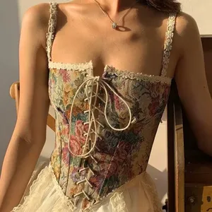 Floral Cottagecore Fairy Romantic Corset Top New thumbnail 2