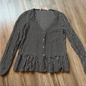 Zara‎ xs striped blouse thumbnail 1