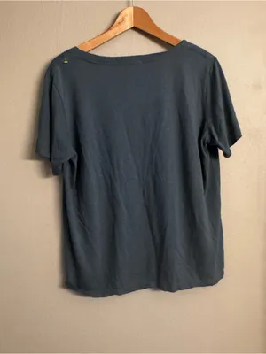 MARINE LAYER Relaxed‎ V-Neck Tee in Slate Blue thumbnail 4