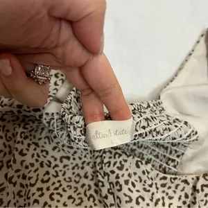 Altar'd State Cheetah Smocked Bell Sleeve Crop Top thumbnail 4