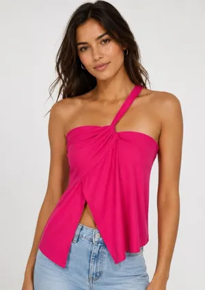 Outcast Exclusives Pink Off Shoulder Top Medium Y2K Clubwear Sexy thumbnail 1
