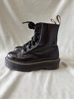 Dr. Martens MOLLY Women's Leather Platform Boots Size 8 thumbnail 2