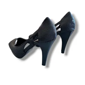 G by Guess Platform Pumps Womens‎ Black Good Glitter Peep Toe Heels Size 7.5 thumbnail 5