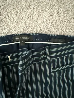 Banana Republic Navy and Grey Pinstripe Pants thumbnail 3