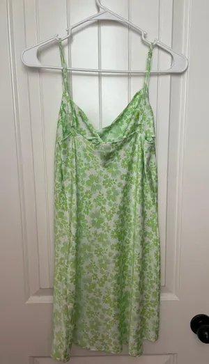 Forever 21 green silk dress thumbnail 2