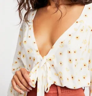Free People “Forties Feel” Bell Sleeve Bodysuit thumbnail 3