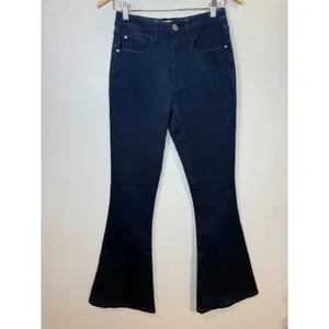 WeWoreWhat High Rise Flare Jeans Women 25 Navy Blue Stretch Denim Trousers 70s thumbnail 4