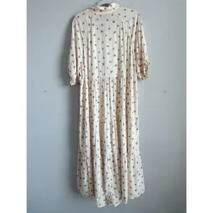 Torrid Cream Floral Button Challis Tiered Hi-Low Relaxed Maxi Dress‎ Women's 2X thumbnail 9